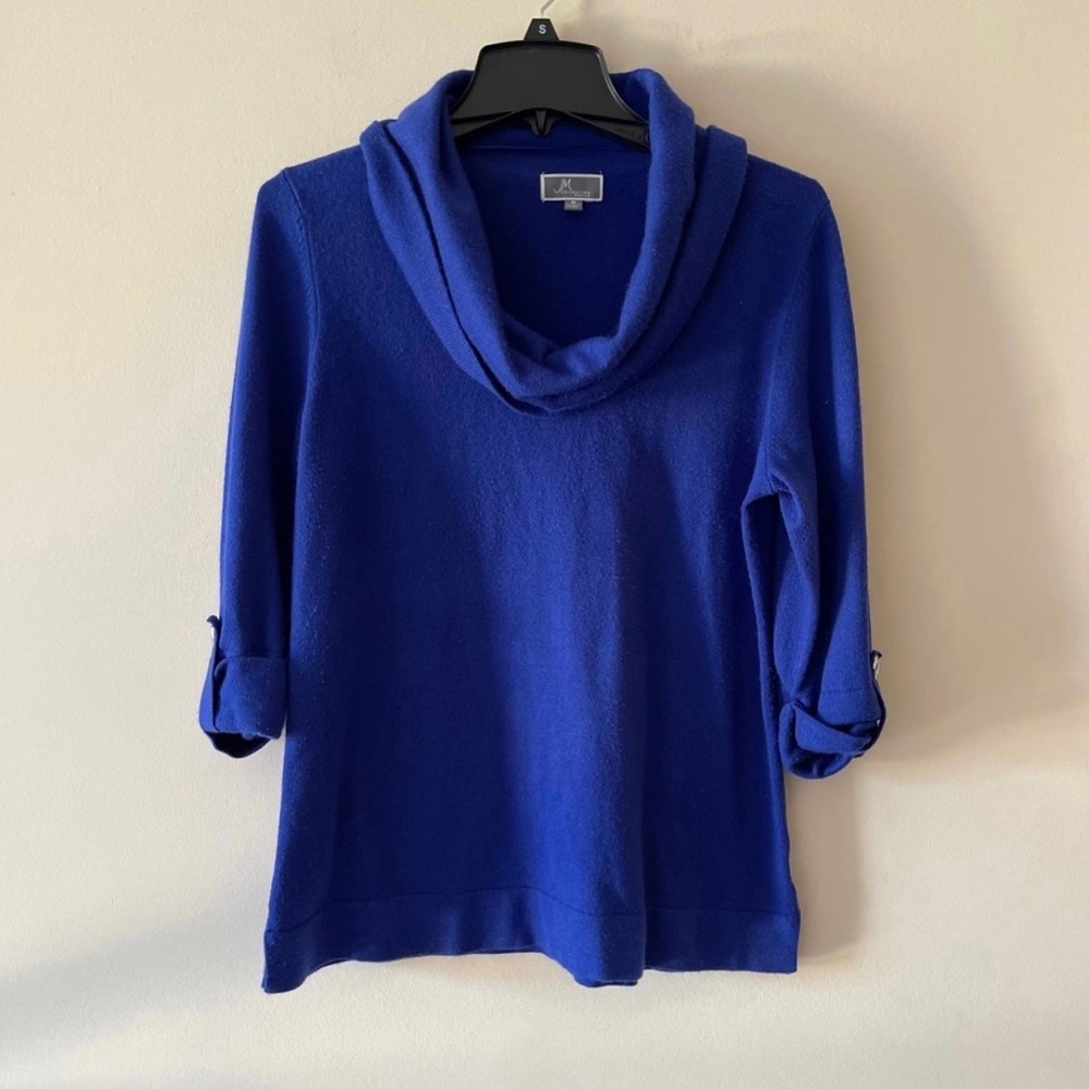 Royal Blue Cowl Neck Sweater